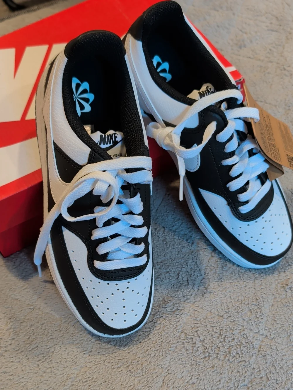 Nike Court Vision Lo  Two-Tone Black and White